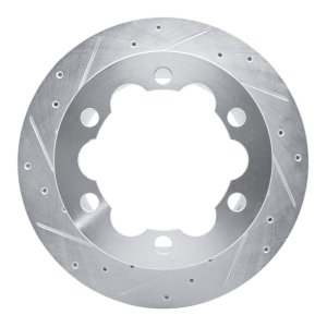 Dodge Sprinter 3500 Brake Rotor (1) - Rear Left - R1 Concepts - Drilled & Slotted - Silver - `02-`06